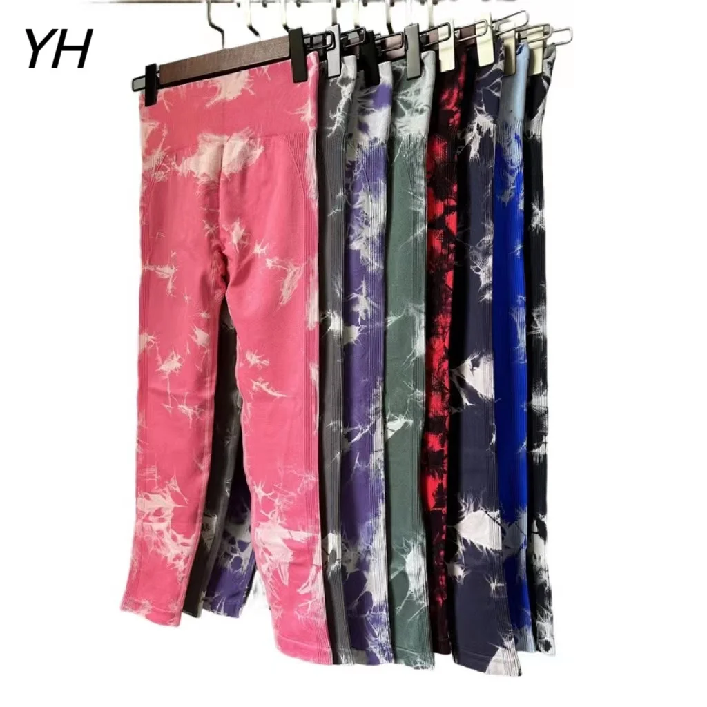 

Tie Dye Seamless Leggings Scrunch Butt Lifting Legging Push Up Workout Elastic Tights Booty High Waist Yoga Pants Gym Leggings