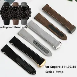 Men's leather strap 21mm for Omega OMEGA Super Series Moon Dark Face 311.92.44 watch vintage leather strap