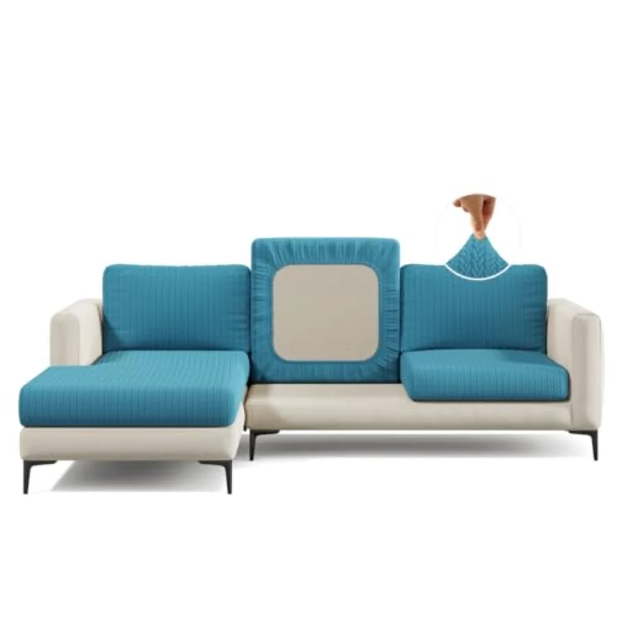 Magic Sofa Cover - Wheat Chaise Couch Cover - Pet Proof, Easy Install, Stretchy Slipcover - Medium