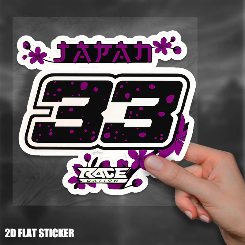 

ODI DH Mountain Bike Front Baffle Plate - Thickened Matte Vinyl Sticker with Purple Dotting and Floral Design