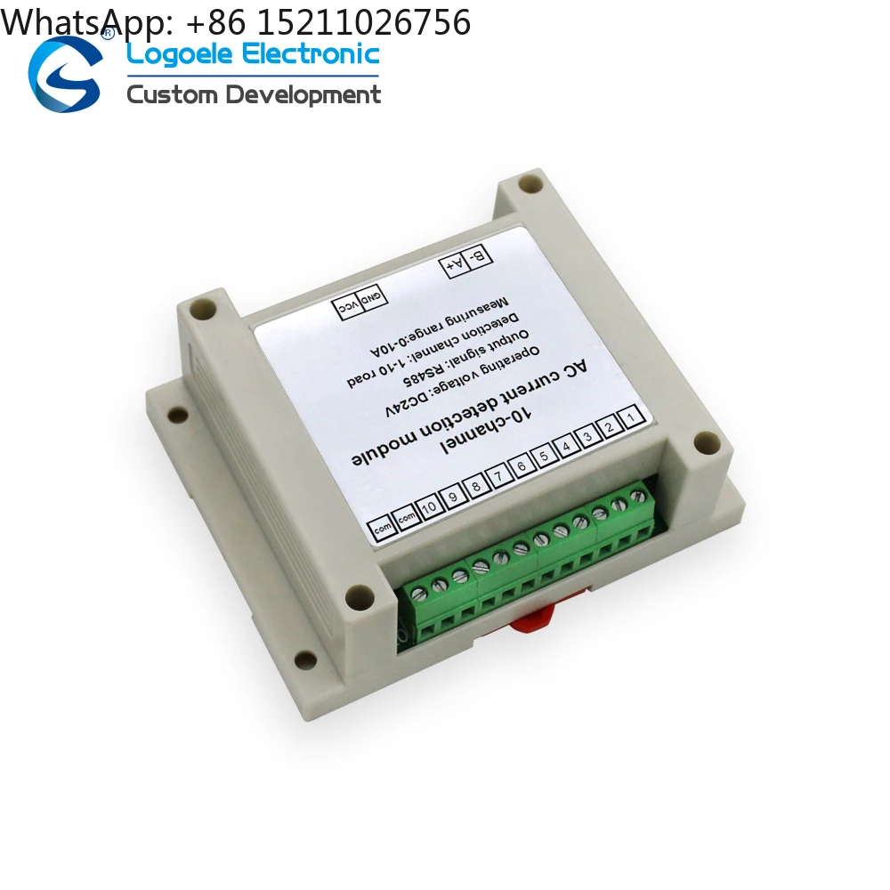 Módulo de 10 canales salida RS485 AC 5A 50A 10A 20A transmisor de sobrecorriente protección contra sobrecorriente sensor de corriente CA
