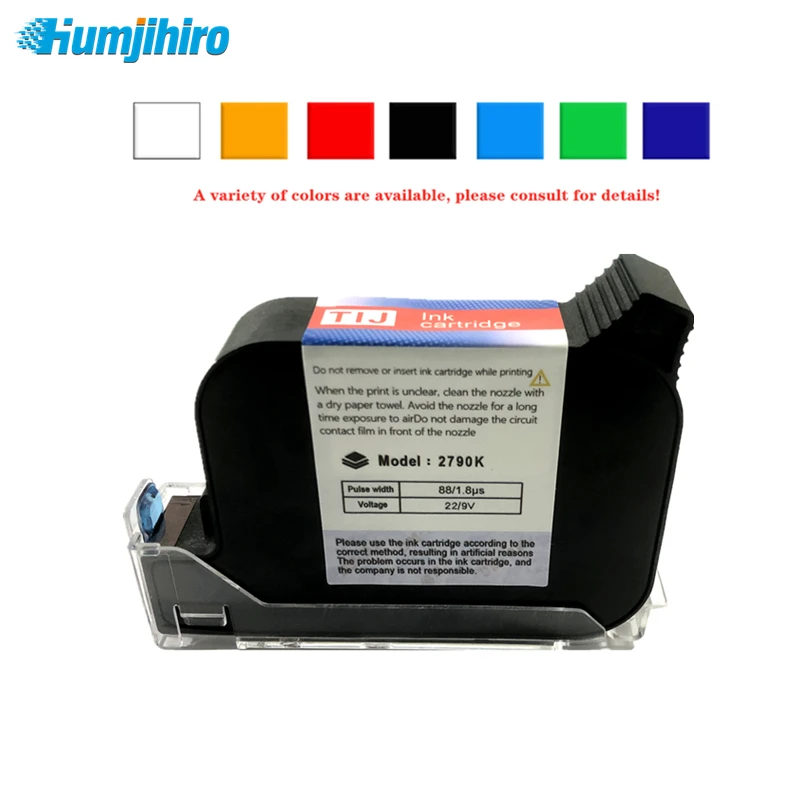 

HUMJIHIRO 2790K Ink Cartridges Quick-drying Solvent Ink Cartridge 12.7mm Handheld Inkjet Printer