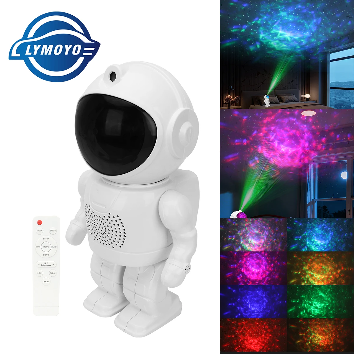 

1pcs Astronaut Galaxy Projector Lamp USB 5V RGB Auto Interior Ambient Light Starry Sky Projector Lamp LED Night Light Dome Light