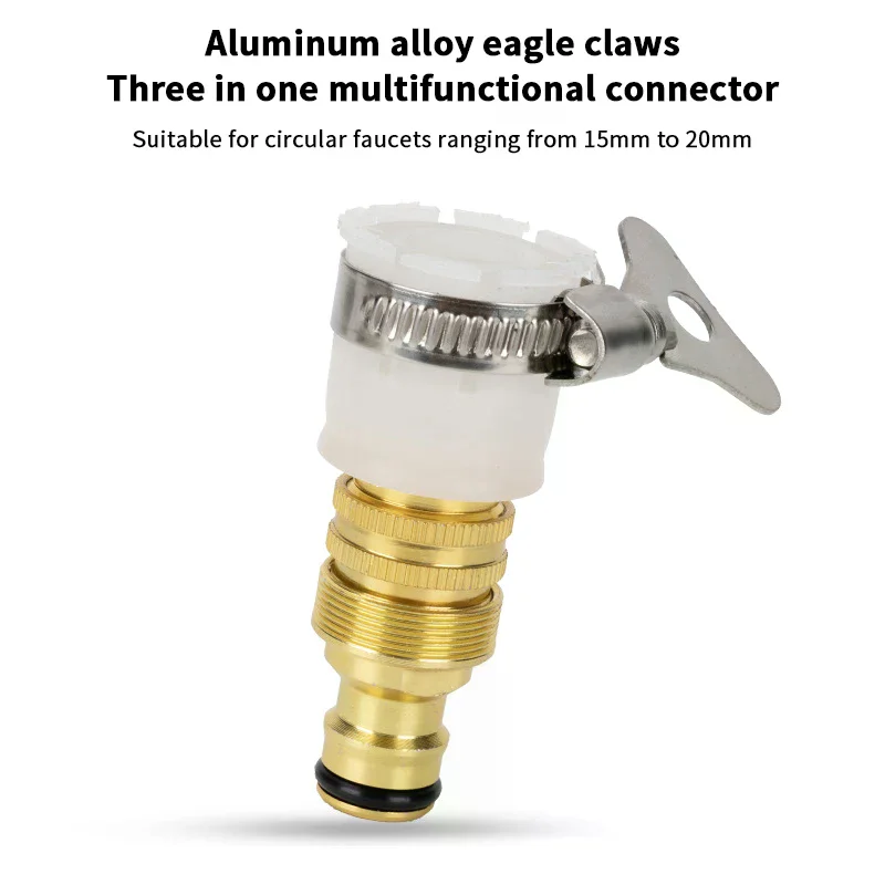 

1PC Brass Hose Connector 1520mm Mixer Tap Adapter Garden Water Pipe Adaptor Kitchen Faucet 3in1 Multipurpose