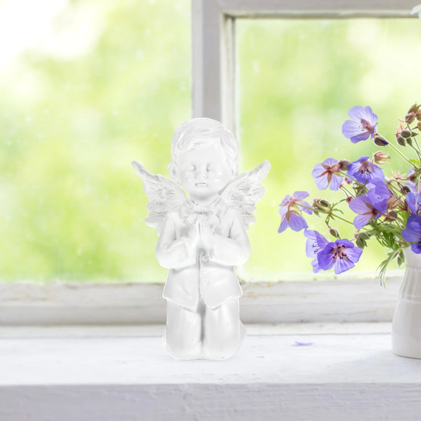 

1Pcs Creative Angel Decoration Smooth Resin Craft Mini Statue for Yard Garden Desktop Decor Affordable Lightweight Home Office