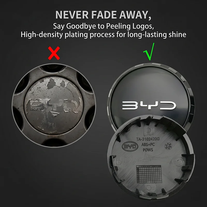 4pcs/set 68mm Car Wheel Center Hub Caps Protector Cover for BYD F3 E6 Yuan Plus Atto F0 G3 Ea1 Song Max Tang Dmi F3 2din 2014 G6