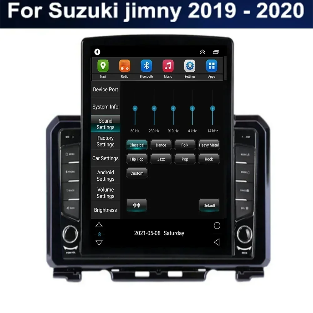 Para tesla estilo 2 din android 13 rádio do carro para suzuki jimny 2019 23 to2035 reprodutor de vídeo multimídia gps estéreo carplay câmera rds