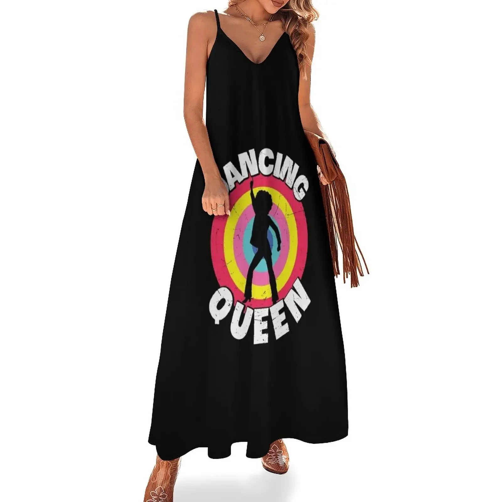 

Dancing Queen Roller Disco Outfit Sleeveless Dress Women's summer dress women's evening dresses evening dress ladies