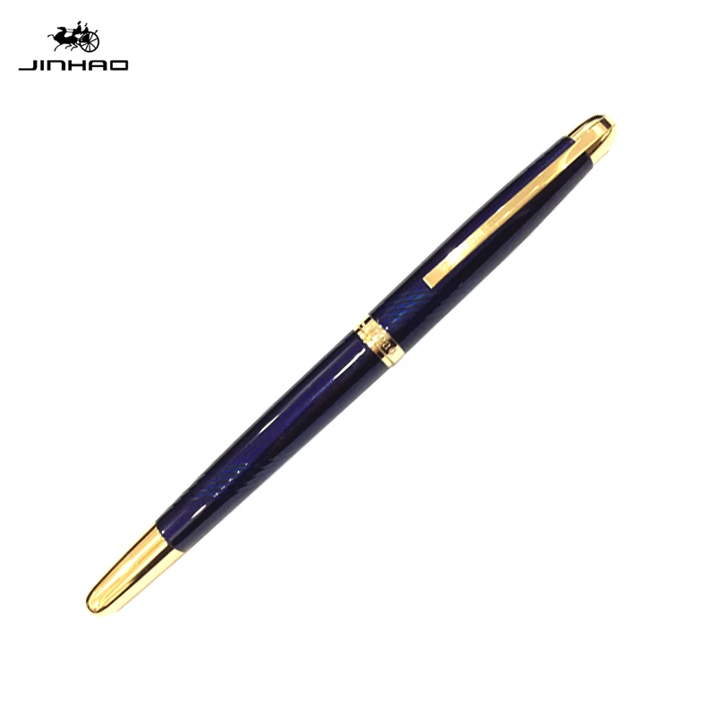 JINHAO 606 Ballpoint Pen Black 0.5mm Refill Blue Colors with Gold Clip Luxury Smooth Writing Office Gift Pen Student Stationery