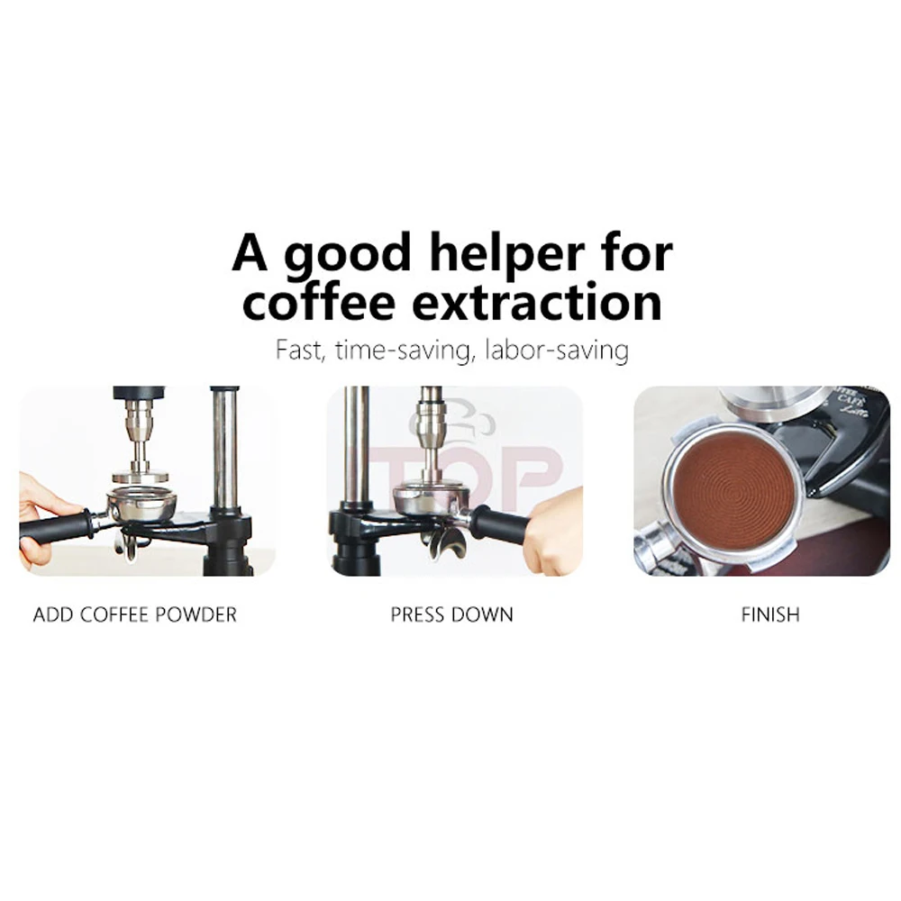 58mm Coffee Tamper Tool Manual Coffee Tamper Machine Ergonomic Design Cushion Spring Structure Effective Force Control