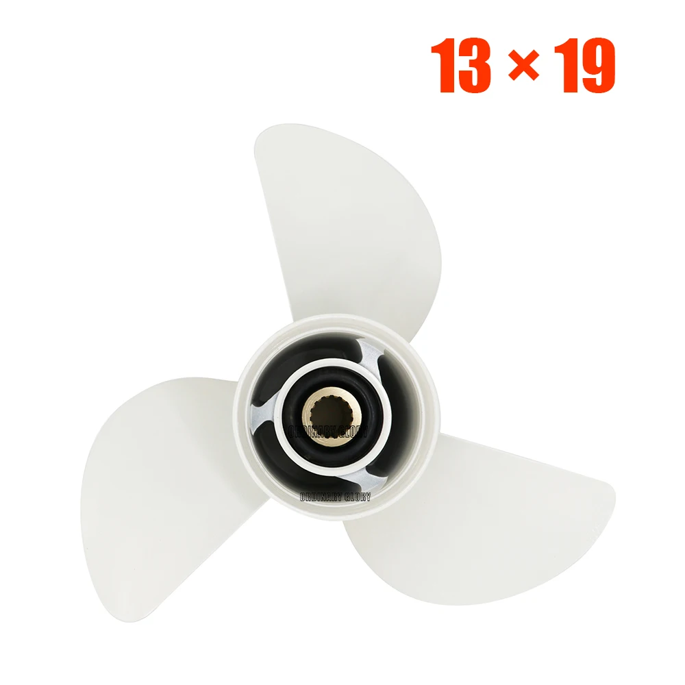 Propeller 13x19 For Yamaha Outboard Engines 50HP 60HP 75HP 80HP 115HP 130HP Aluminum 15 Tooth Spline RH 6E5-45941-00-EL 