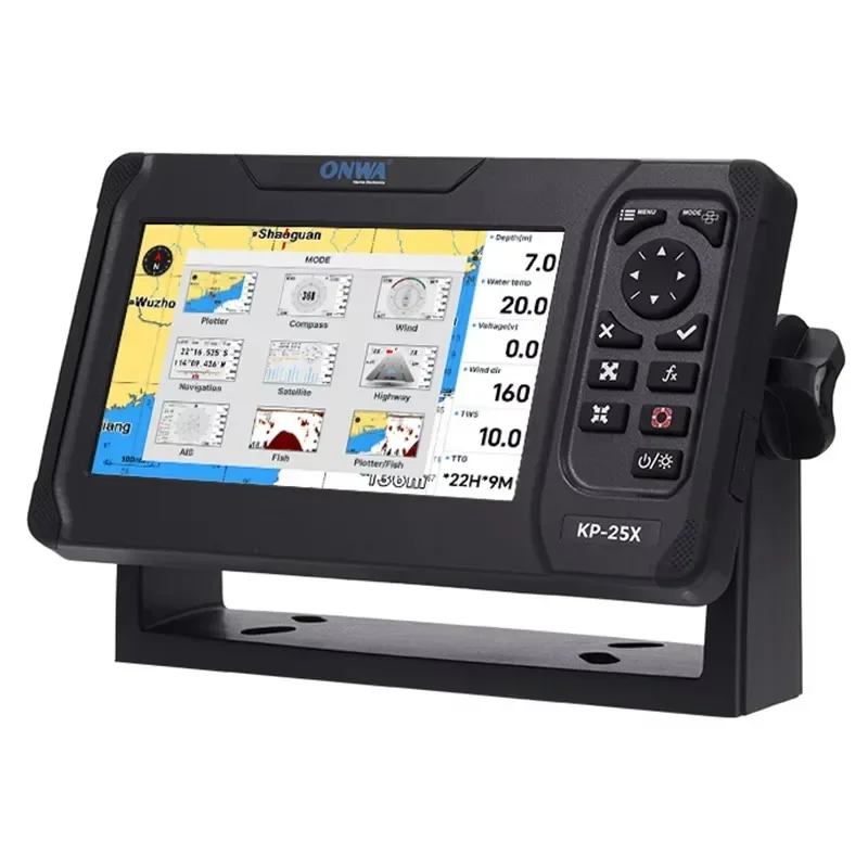 ONWA KP-25X 5-inch GPS Chart Plotter with Class B+ AIS and Fish Finder 4-in-1