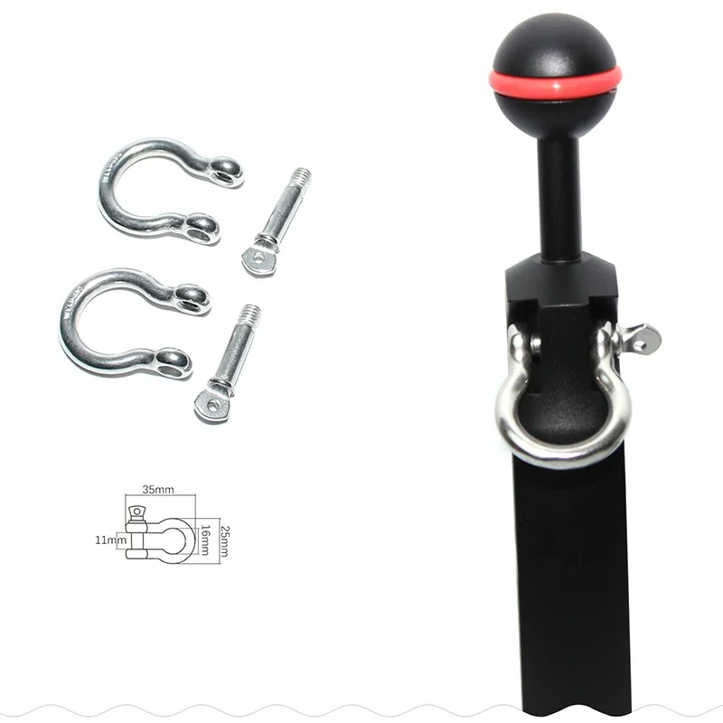 316 Stainless Steel Double Ended Bolt Snap Hook D Snap Key Ring Carabiner Holder Singel Hooks Diving outdoor safety accessory