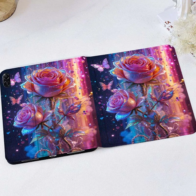 

Pink Lotus Water Drop Tablet Case For Huawei MatePad M5 T5 SE 11 Pro Honor Tab 5 V7 V8 X9 GT 10.1 10.8 Inch