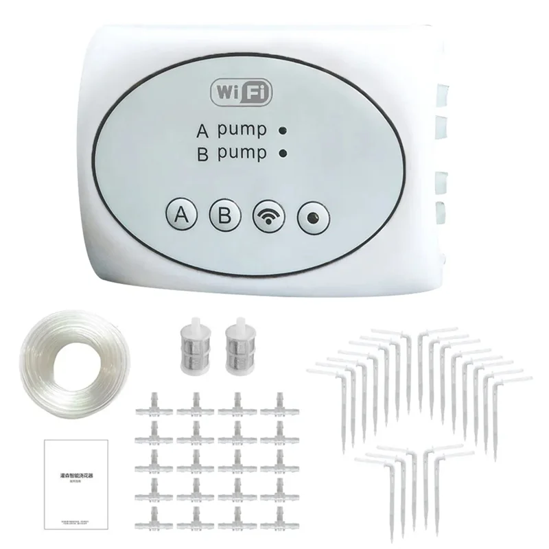 ABHU Wifi الذكية حديقة الري تحكم النبات التلقائي نظام الري بالتنقيط عدة التحكم في الهاتف المحمول (10 متر 15 وعاء) سهلة في
