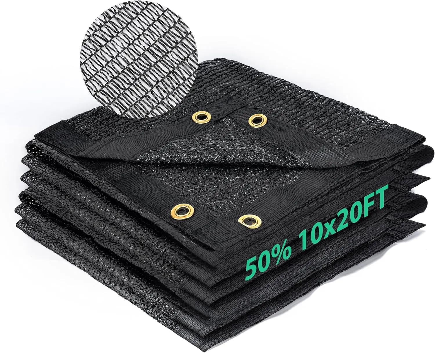 

Дышащий солнцезащитный тент из сетки HDPE, УФ-стойкая уличная затеняющая ткань с медными люверсами (10 футов x 20 футов - 50% степень затенения)