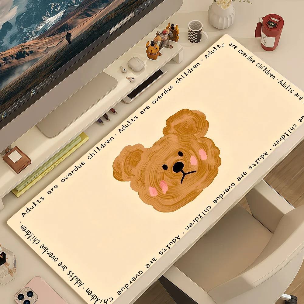 Graffiti Bear Mouse Pad MousePad Non-slip Teddy Oil Lockedge Office Painting Student Gaming Thickened Large Writing Pad Cushion