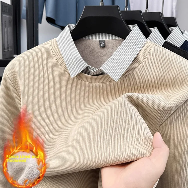 

Casual Sle Knitted Sweater Stand Collar Thiened Wear Resistant Coolmax Fiber Long Sve Ciwalk Busin Casual M...