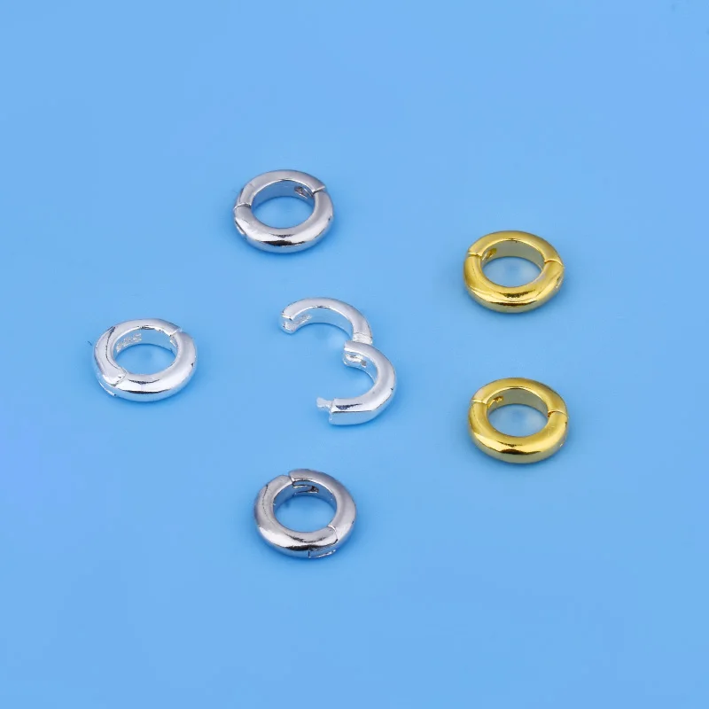 

S925 стерлингового серебра круглая застежка DIY жемчужное ожерелье из бисера браслет застежка подключение ювелирный материал ручной работы