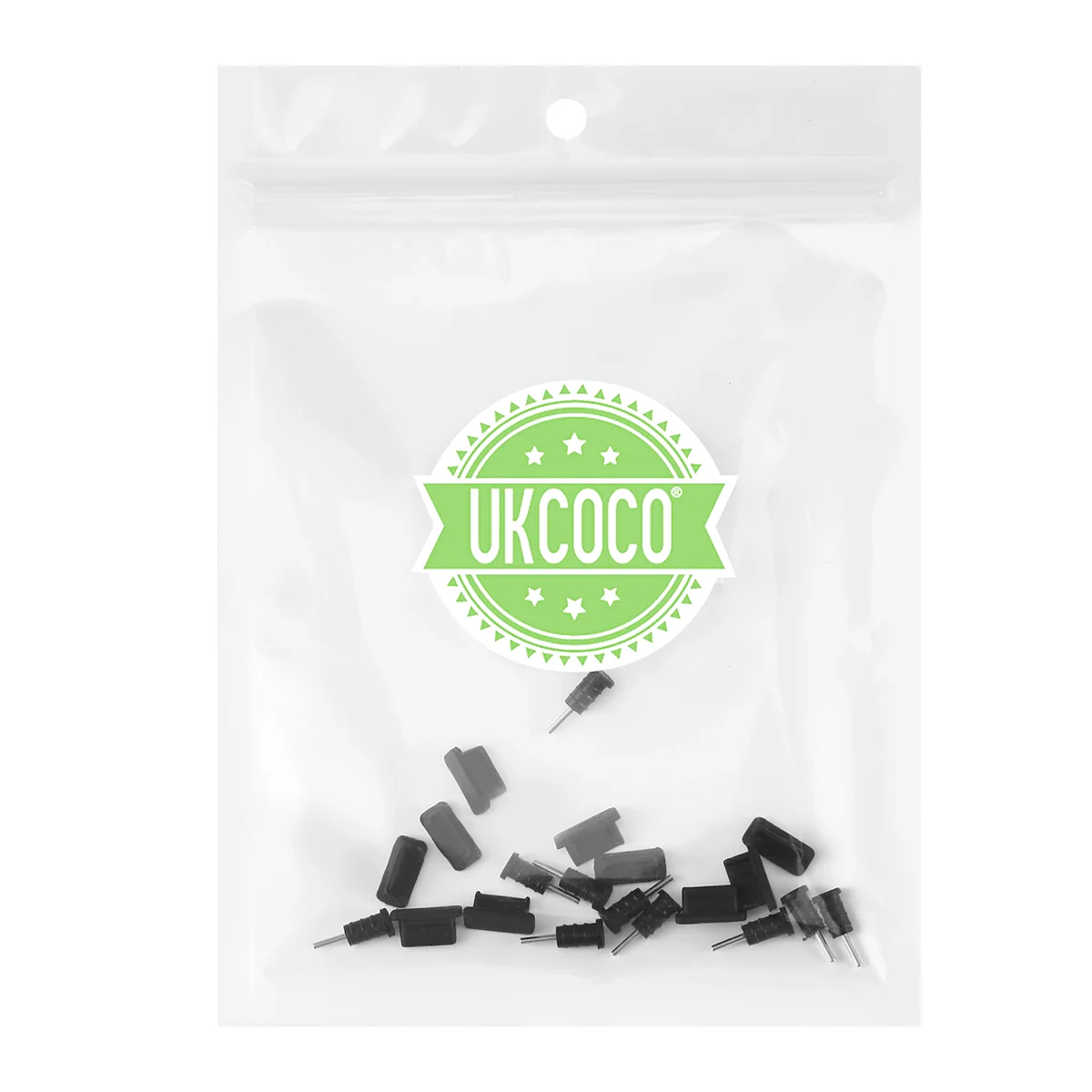 UKCOCO 10 Pairs USB Type C Protective Covers Silicone Port Plug Covers (Black)