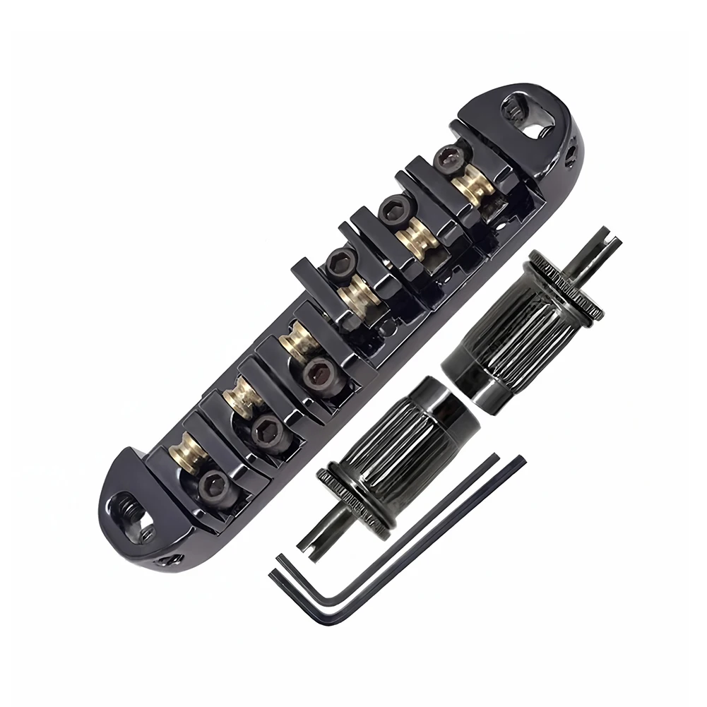 Black Replacement Bridge Long-lasting Wear Resistance Smooth Operation Roller Saddles Attractive Silver Finish