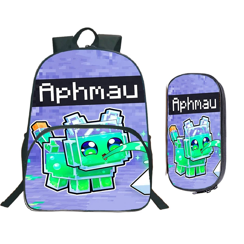 Saco impermeável da escola do jogo dos desenhos animados das crianças, Schoolbag, Bookbag, sacos do portátil, Bookbag, impresso, Bookbag, 2Pcs Set