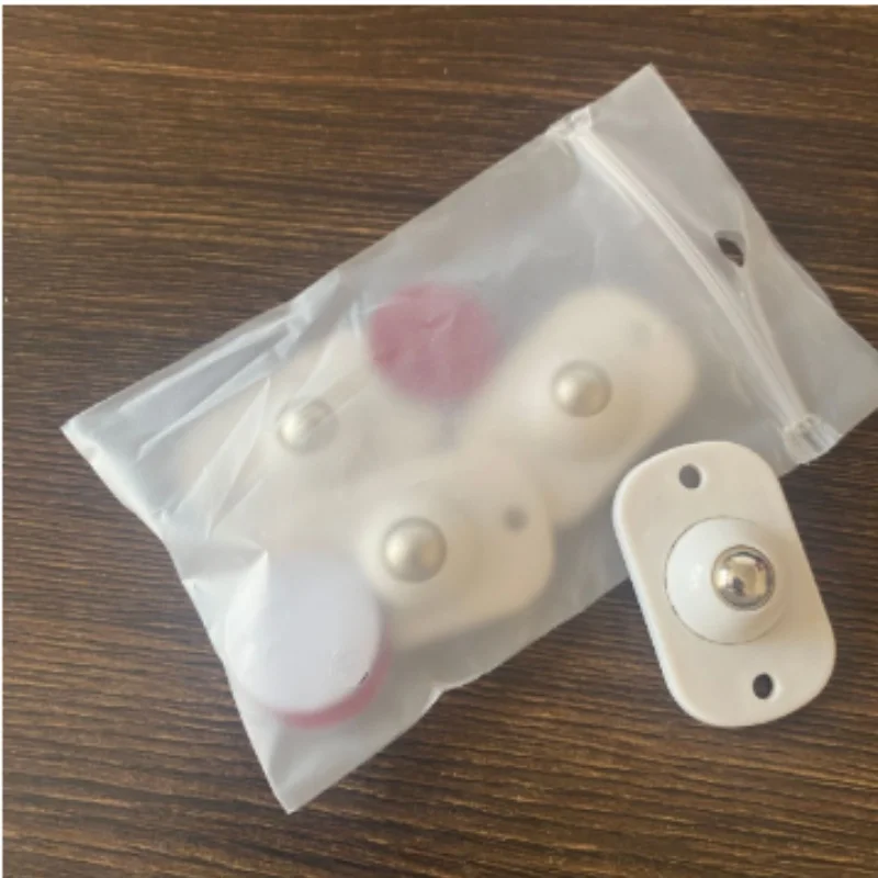 No‑drill Ball Bearing Adhesive Caster Wheels, Labor‑Saving Self‑Adhesive Pulley for Trash Can Storage Box Rack
