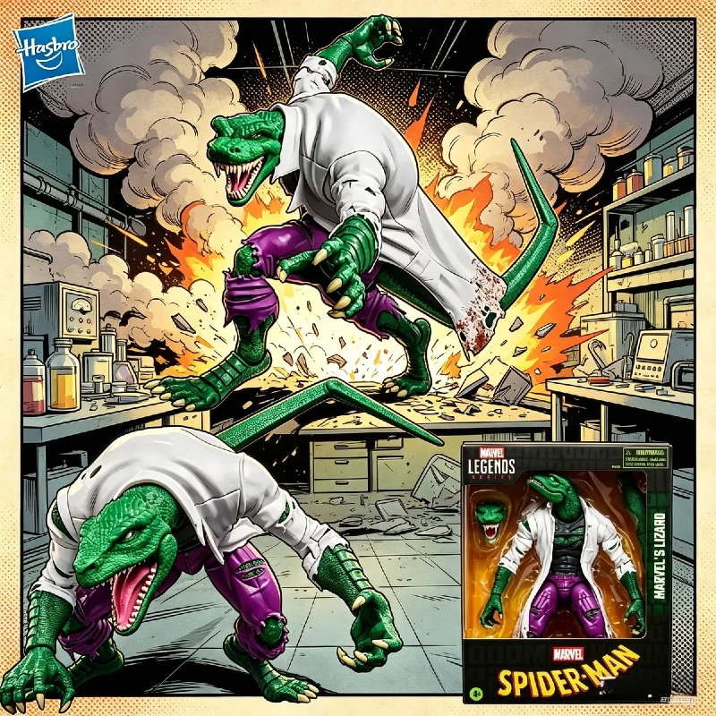 

В НАЛИЧИИ: Оригинальная коллекционная модель 6-дюймовой фигурки Hasbro Marvel Legends Series Marvel's Lizard (Spider-Man)