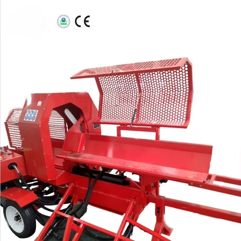 Customized 22 Ton Wood Splitter Hydraulic Firewood Processor With Log Conveyor