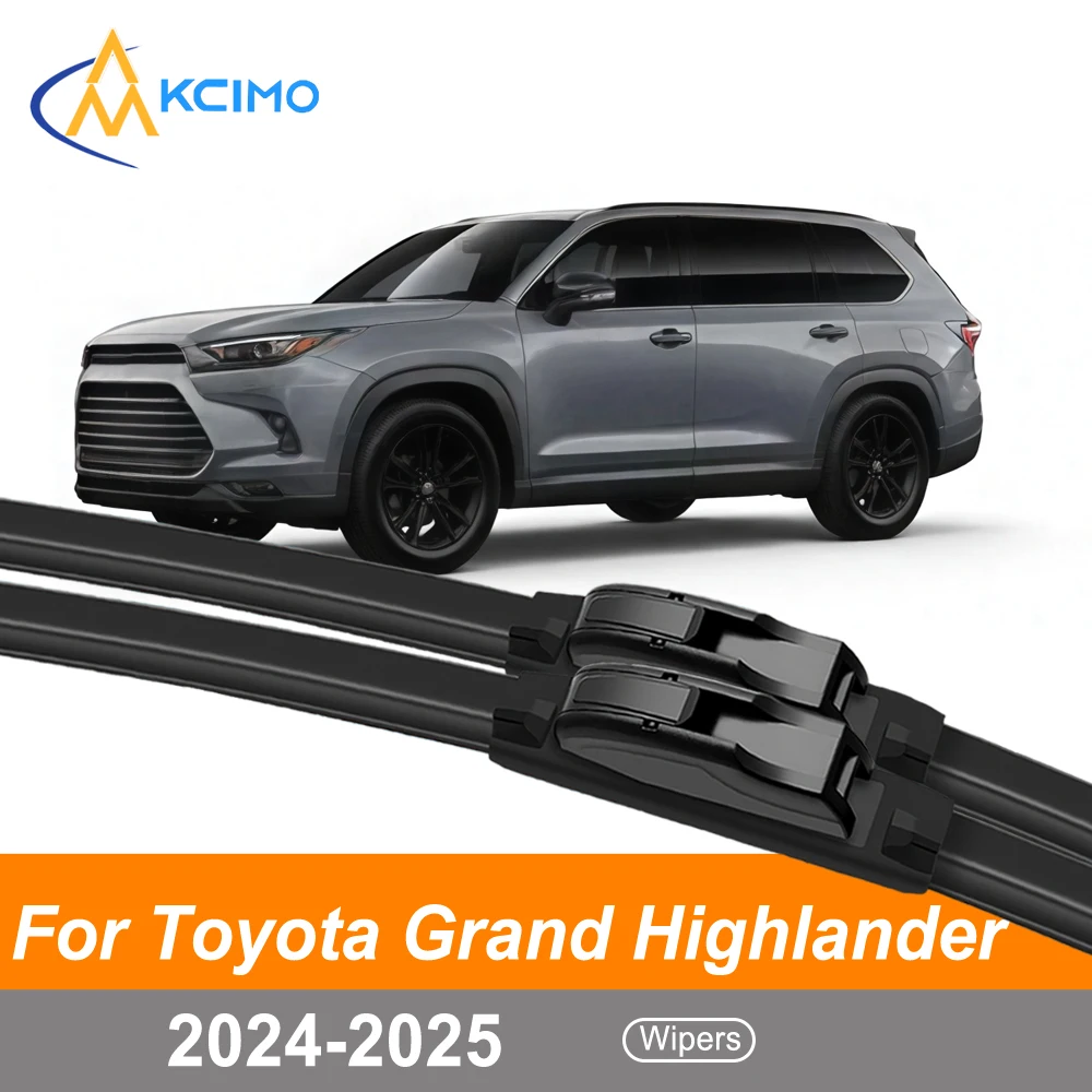 

Complete Front Windshield Wiper Blade Set For Toyota Grand Highlander AS10 2024-2025 Exact Install Rubber Wipers Quiet Operation