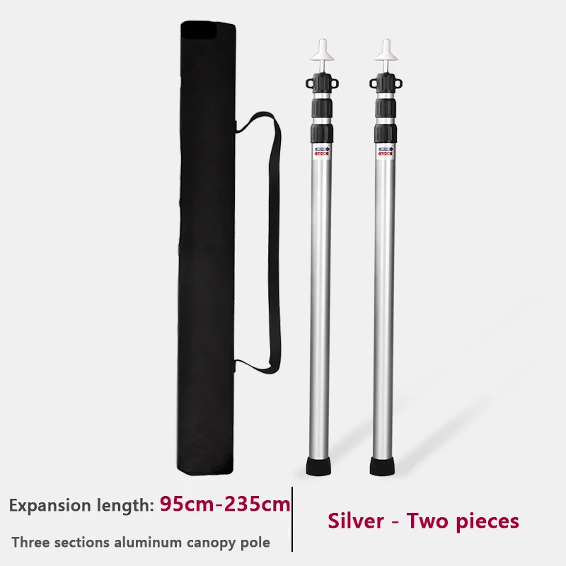 Lightenup outdoor telescopic aluminum ceiling pole adjustable tent foyer support pole 2.3 meters three section ceiling pole