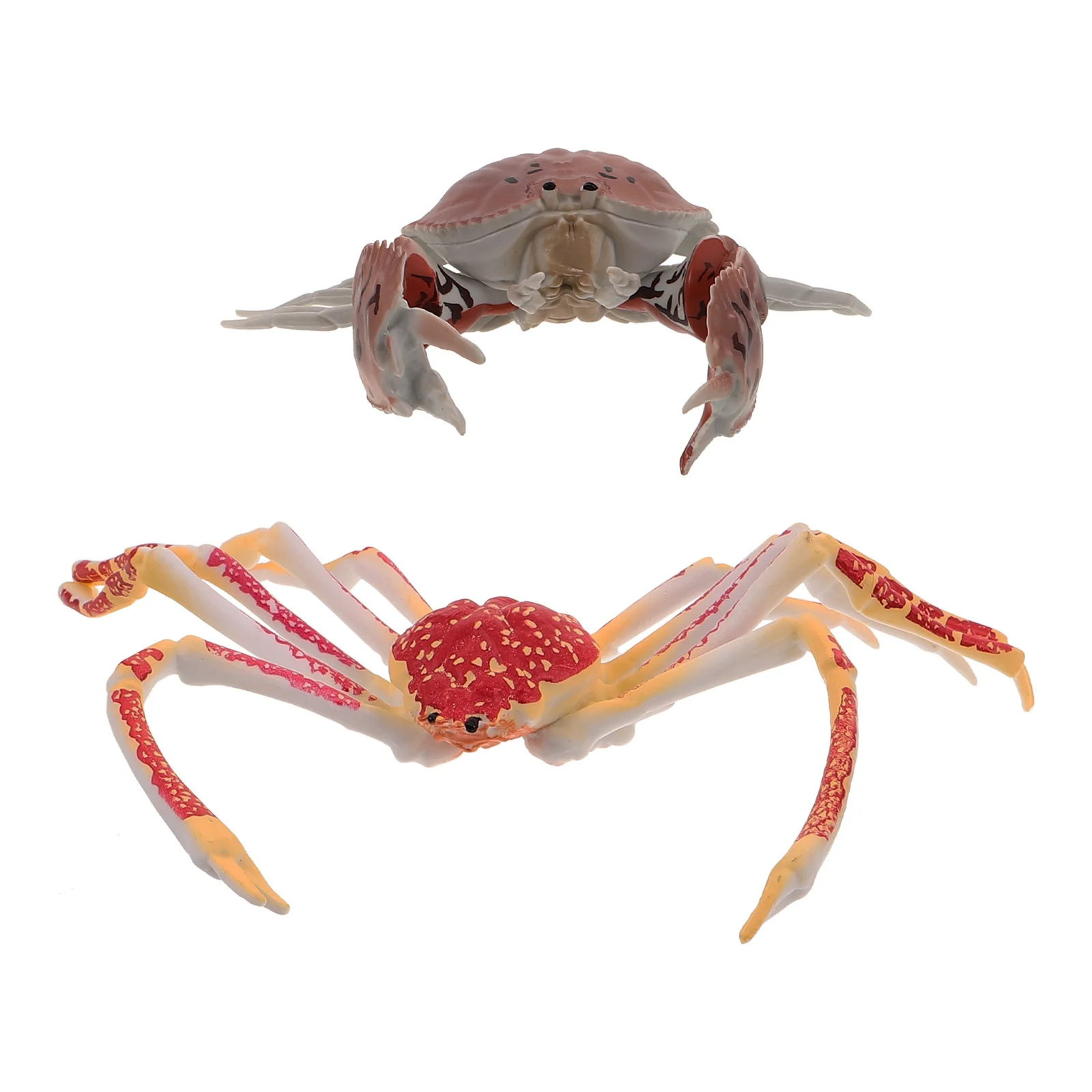 2Pcs Realistic Crab Decor Safe PVC Early Learning Simulated Animal Decoration for Kids Home Classroom Use Crab Decor