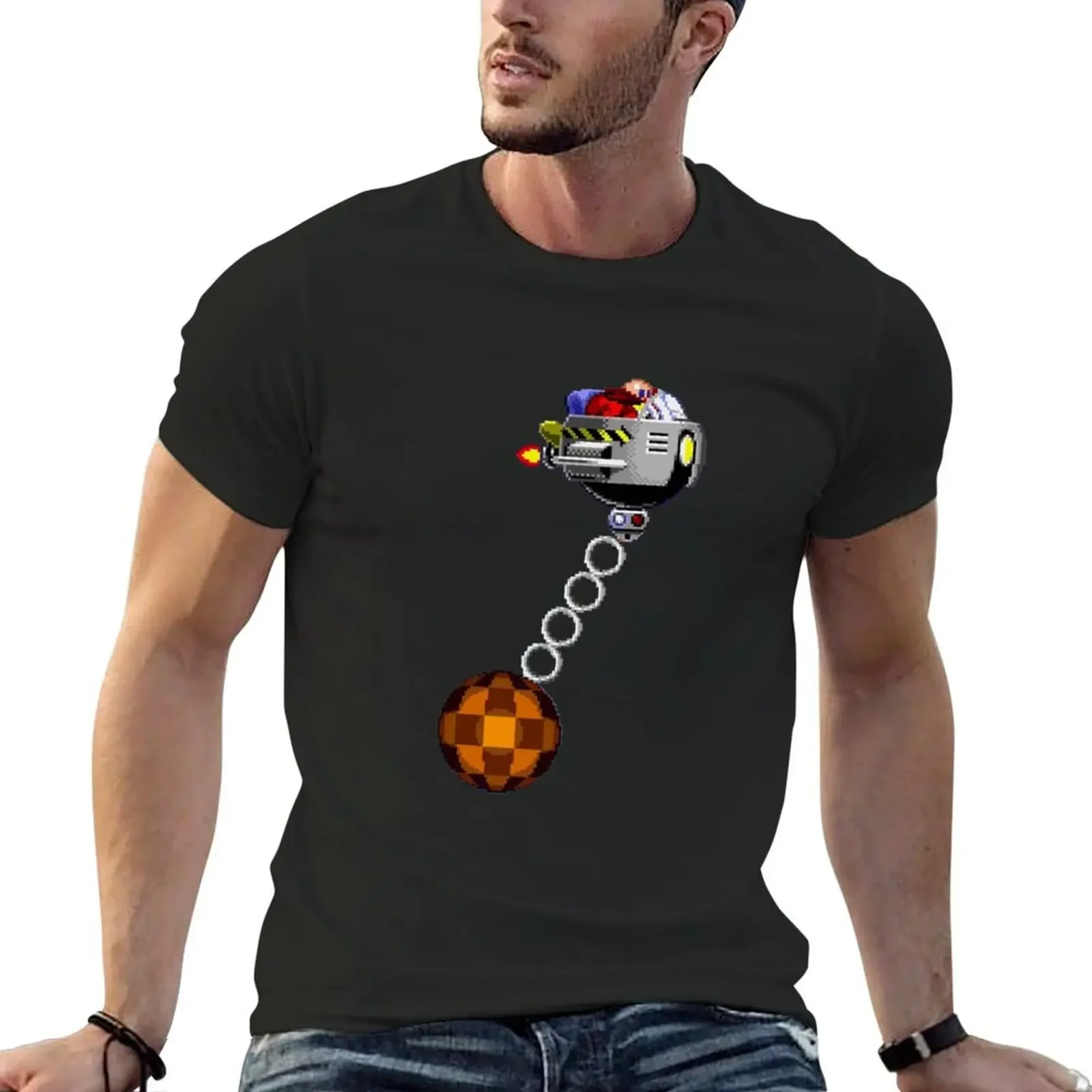 16-Bit Eggman - Dr Robotnik Wrecking Ball T-Shirt oversized t shirt oversizeds boys whites plain black t shirts men