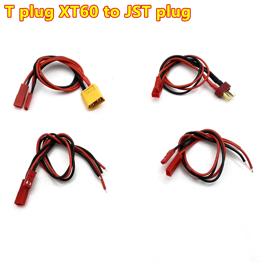 

1set with line T plug XT60 1to2 to JST plug male female charge connector adapter LiPo Battery Model Charging Adapter Converter