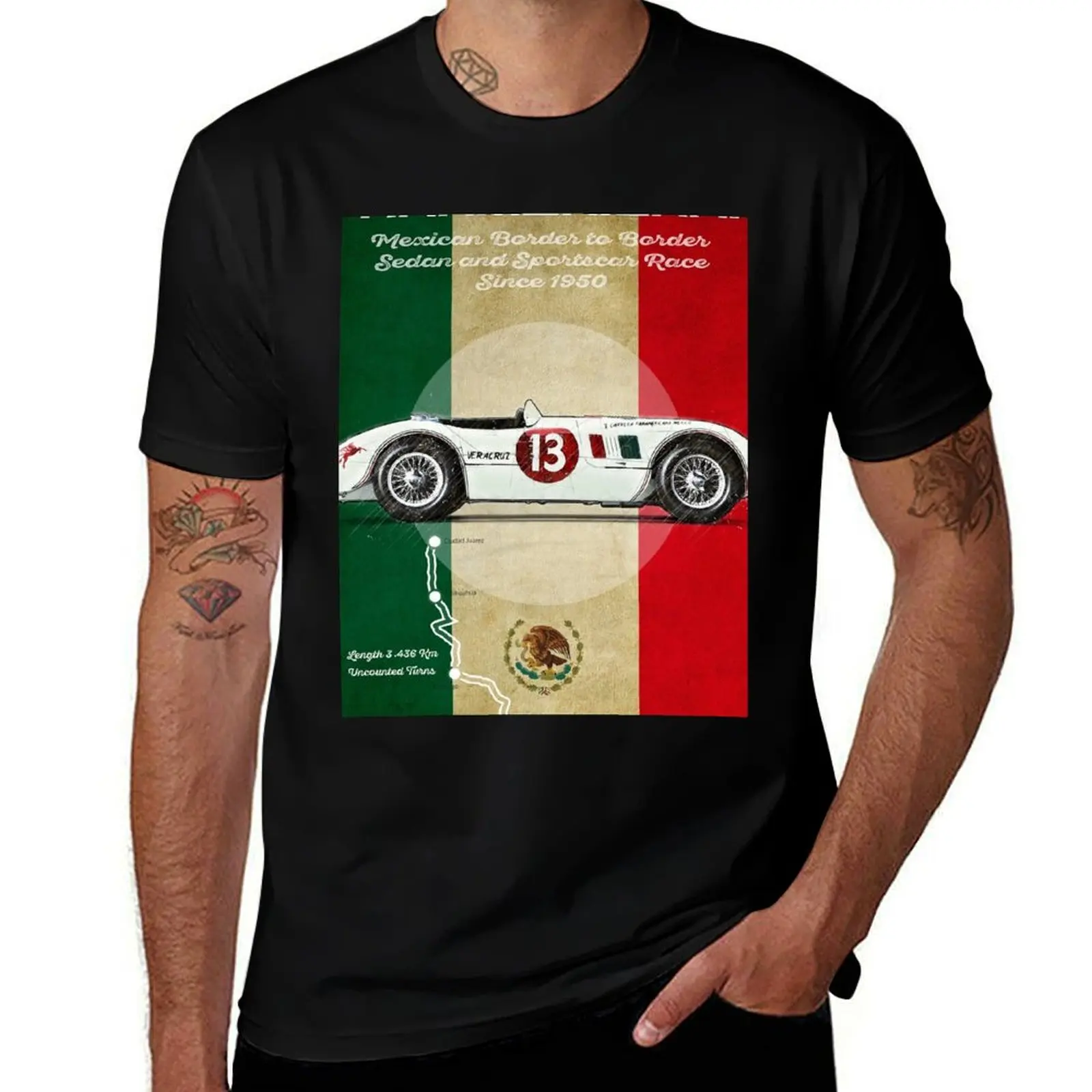 Carrera Panamericana Vintage tipo C camiseta divertidas camisetas hombre camiseta impresión personalizada