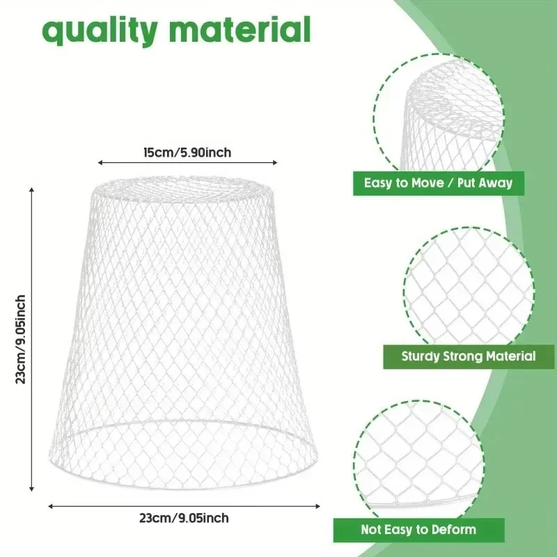 4-Pack Durable Metal Bird Repellent Cages For Garden Protection Ideal For Summer Gardening Portable Flowers And Vegetables