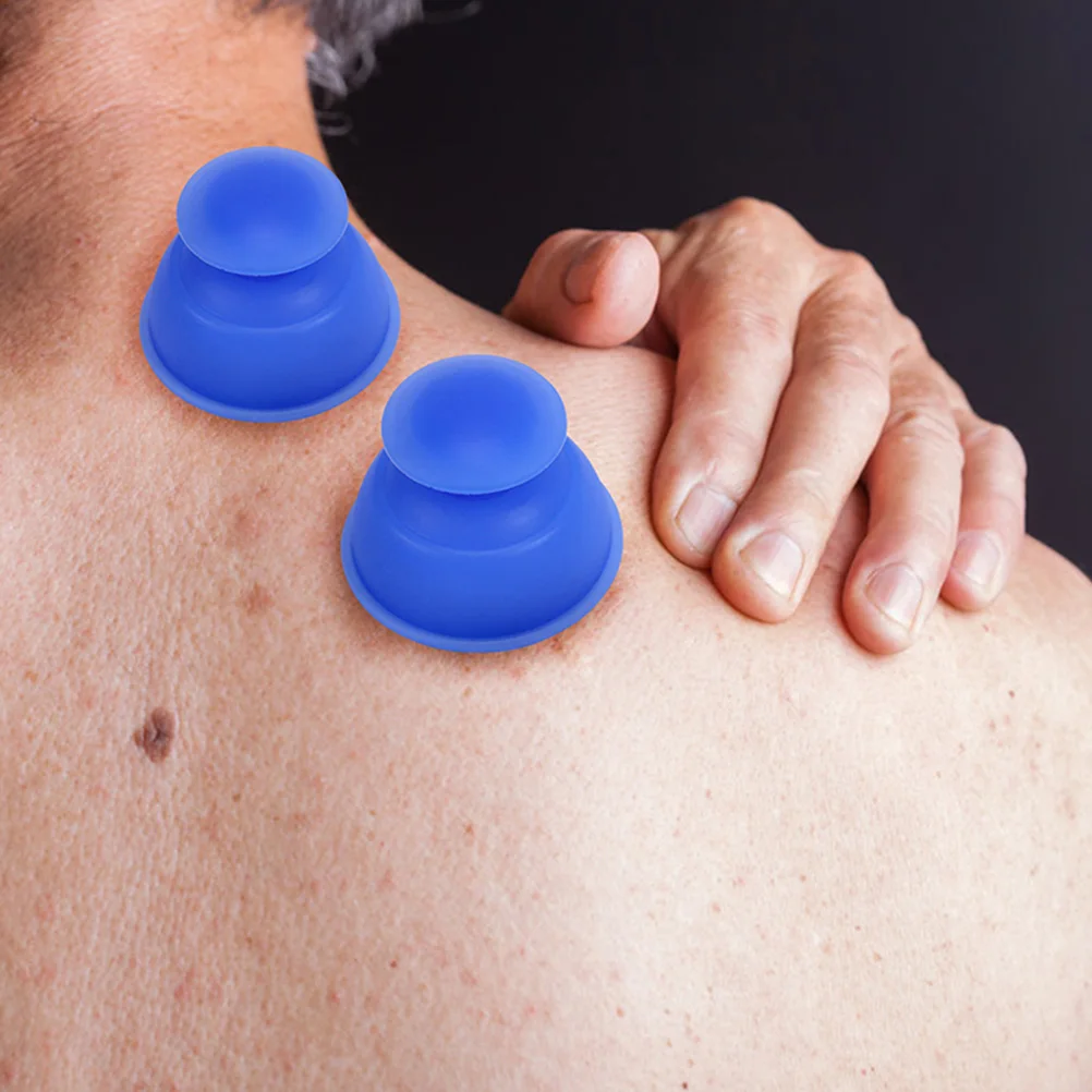 4 قطعة سيليكون الحجامة مدلك مجموعة كبيرة تدليك الجسم الكؤوس فراغ شفط العضلات الاسترخاء مكافحة السيلوليت شفط الكؤوس قابلة لإعادة الاستخدام