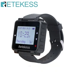 RETEKESS T128 Wireless Waiter Calling System Restaurant Watch Receiver Pager Long Distance For Hookah Cafe Bar Hotel Club Clinic