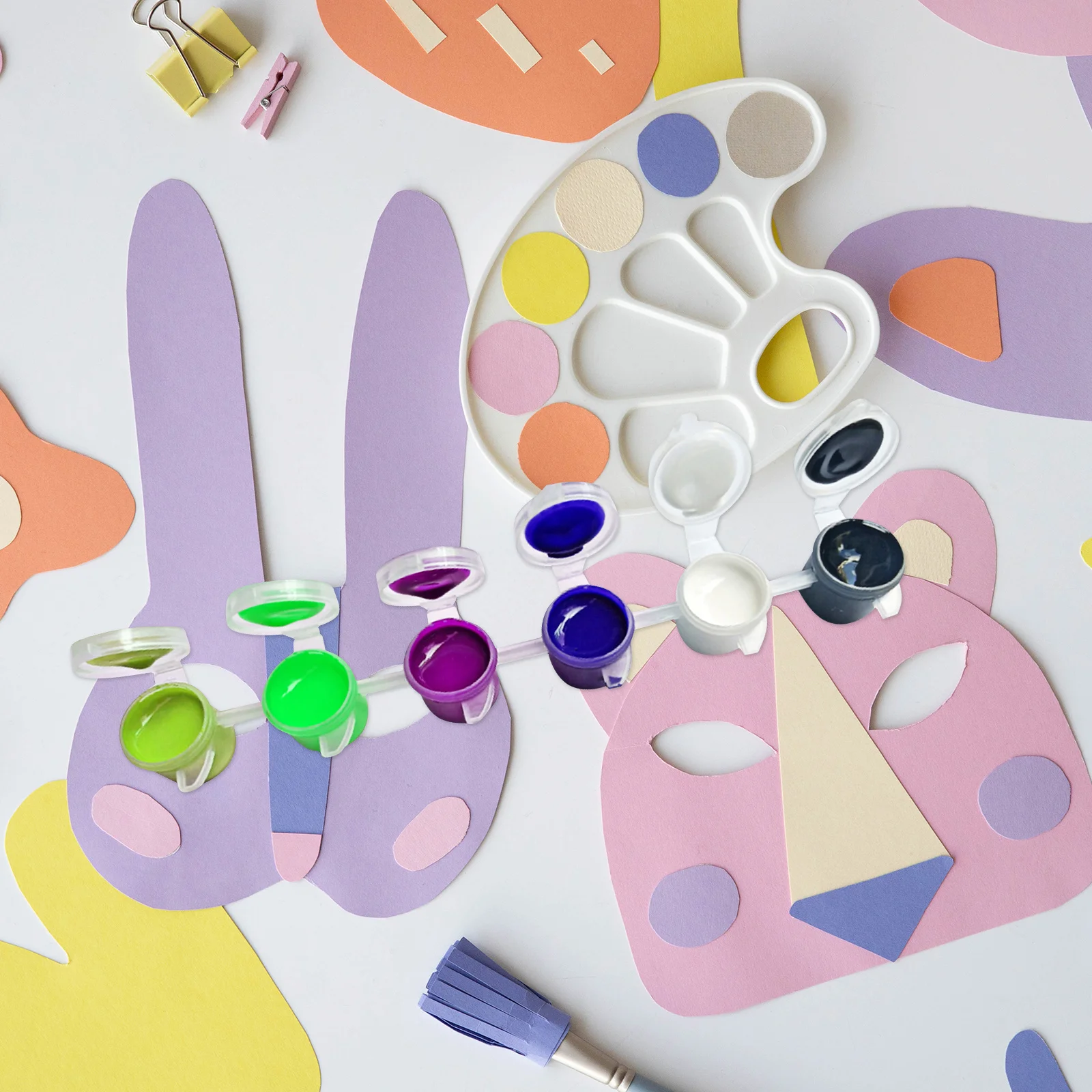 

40pcs Pigments Box 3Ml Pe Paint Pots With Lids For Water Color Paint Storage Pod Strips Empty Containers Art Supplies