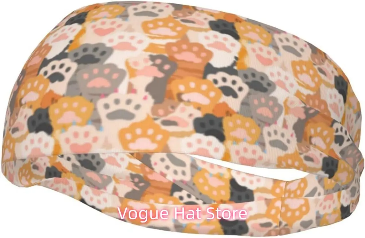

Lovely Cat-8t Wide Headbands,Fashion Hair Bands Yoga Running Sports Workout Gym Stretchy Turbans for Women Men