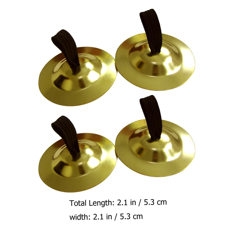 

Copper Finger Cymbals Hand Instruments Golden Color Durable Material Kids Parties Mini Musical Tools Parent Child