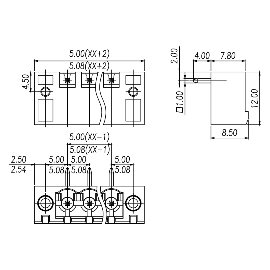 100PIN 5.08mm 2EDGRM PCB PLUG-IN TERMINAL BlOCK MSTB2.5/-GF-5.08 PHOENIX CONTACT 2EHDRM  Right SL5.08HC/90F ME050