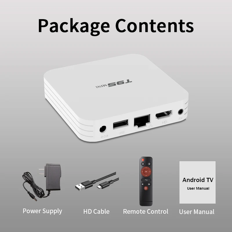 T95 Mini TV Box Android 10 WiFi 2.4Hz 4 k Smart Home Entertainment Media Player Allwinner H313 Quad Core Set-top Box DC 5V/2A