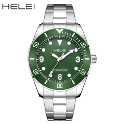 HELEI Fashion new sports casual quartz watch date luminous strap men's wristwatch