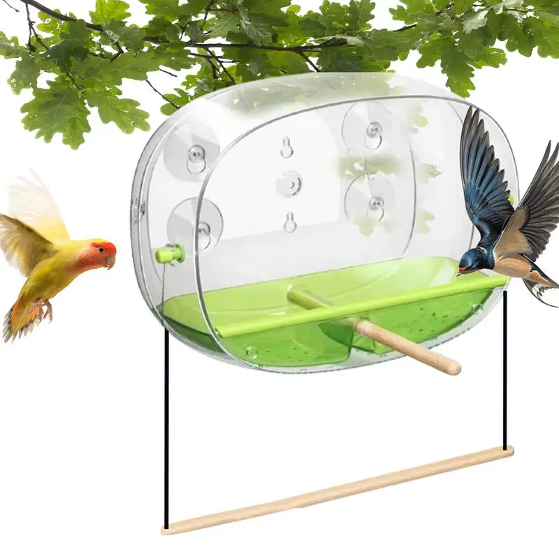 Window Bird Feeder Clear Bird House Bird Watching Window Feeder Effective Bird Watching Bird Feeder Window Mount For Adults