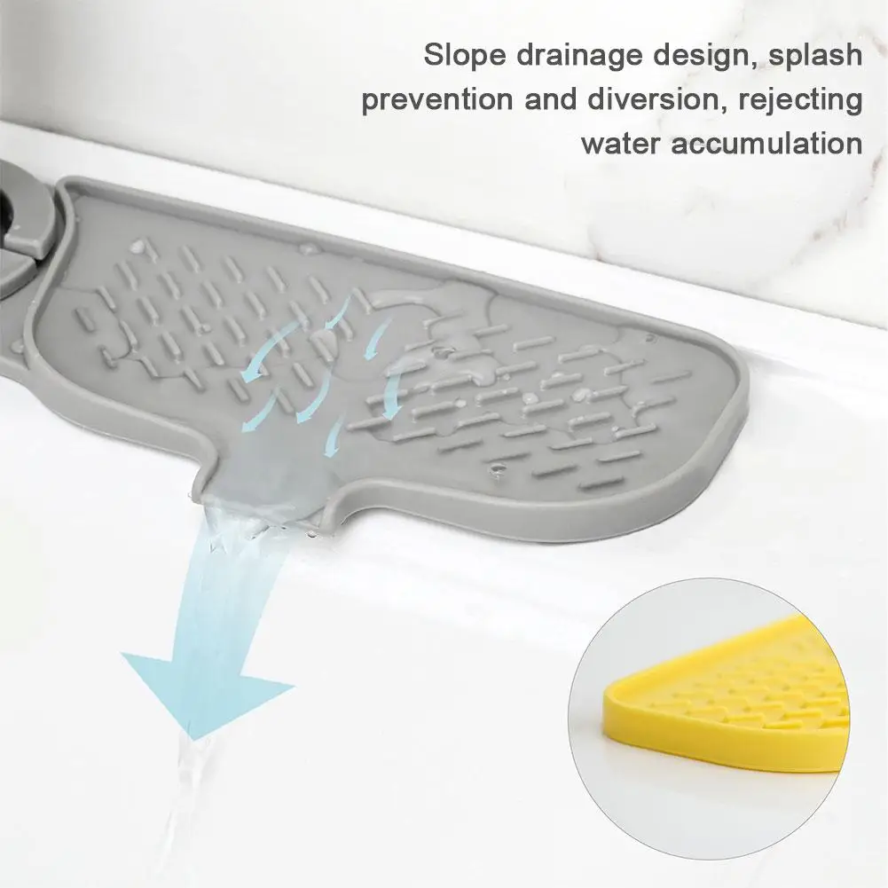 Faucet Absorbent Mat Silicon Kitchen Sink Splash Guard Drain Pad Water Splash Catcher Mats Countertop Protector Kitchen Gadgets