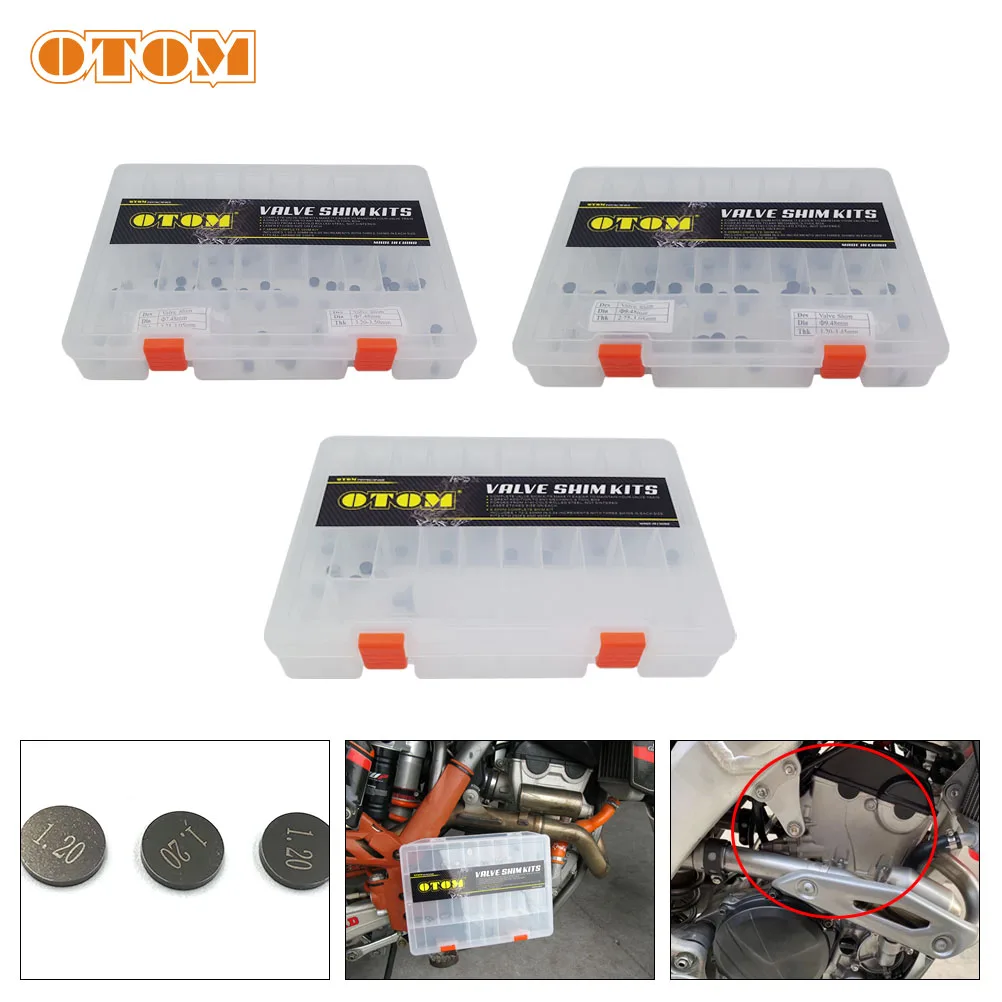 

OTOM Motorcycle Valve Shim Kit 7.48mm/9.48mm/8.85mm Engine Pad Gasket For KTM HUSQVARNA CRF YZF KXF RMZ 250F 450F Japan Off-road