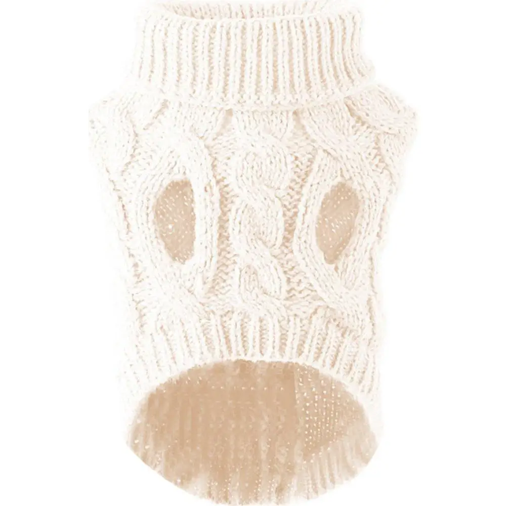 Hundekleidung Pullover Rollkragen Zopfmuster Warme Winterkleidung für Haustiere für Chihuahua Französische Bulldogge Katze Welpen Weste Mantel Bekleidung – Detail 2