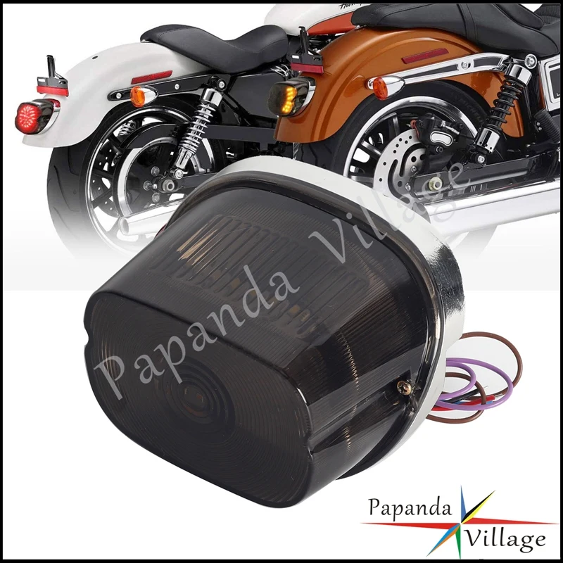 Motorcycle LED Taillight For Harley Touring Softail Dyna Sportster XL 1200 883 FXST 1999-Later Brake Turn Signal Lamp Rear Light