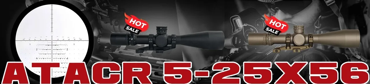 NF ATACR 5-25X56mm F1 FFP Riflescope مضيئة مع HORUS TREMOR3 شبكاني للصيد الحقيقي